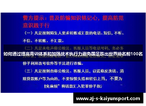 如何通过提高青训体系和加强战术执行力避免国足跌出世界排名前100名 如何通过提高青训体系和加强战术执行力避免国足跌出世界排名前100名